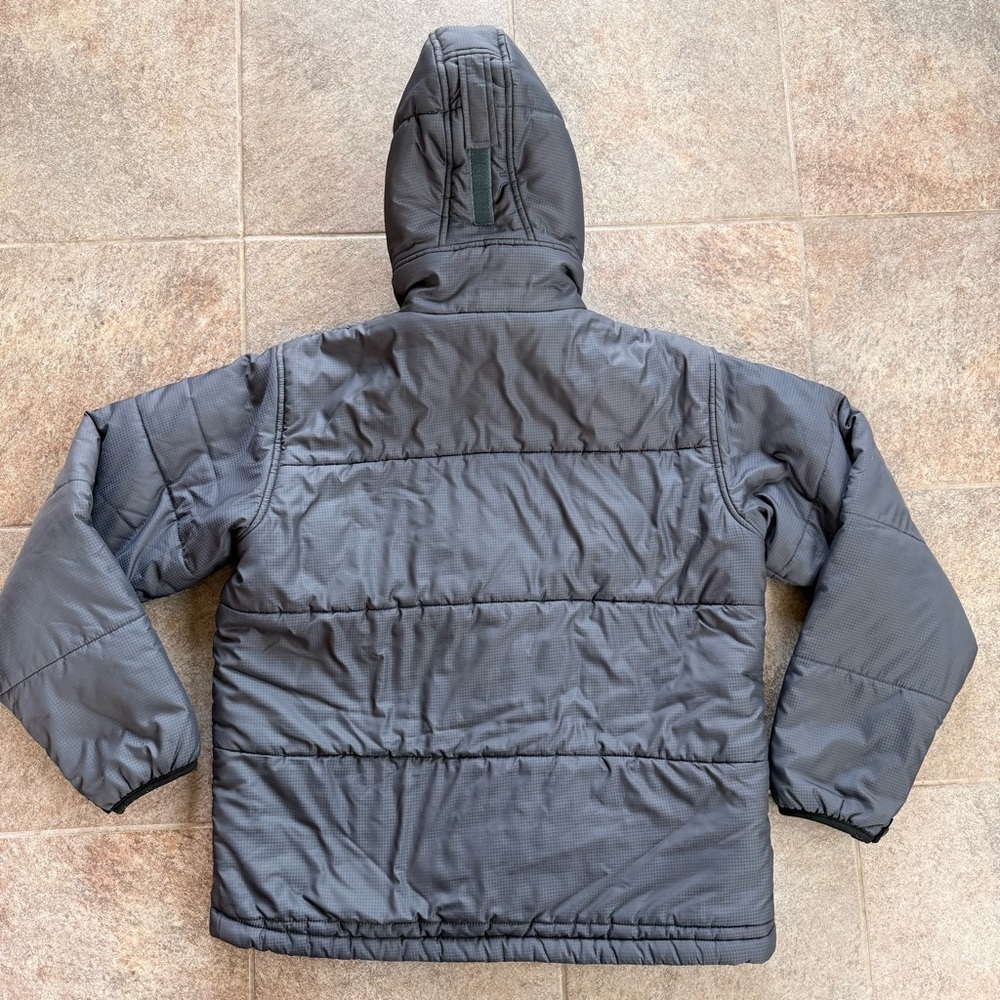 L.L. BEAN Factory Store Full Zip Hooded Parka Puffer Jacket 2000s Gray Size Med - Picture 9 of 10